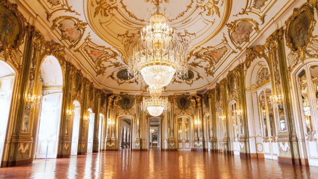 The ballroom of Queluz National Palace.