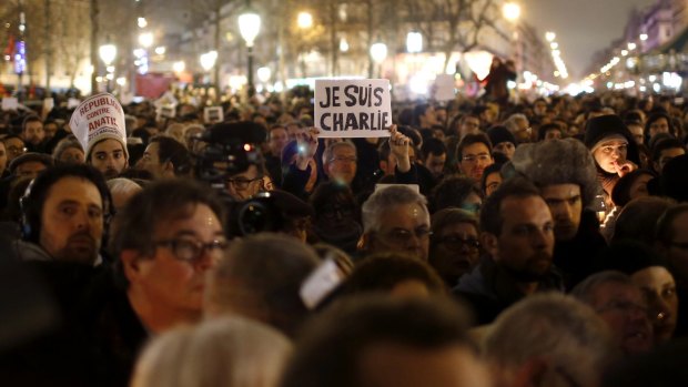 About 10,000 people joined the demonstration in Paris' Place de la Republique.