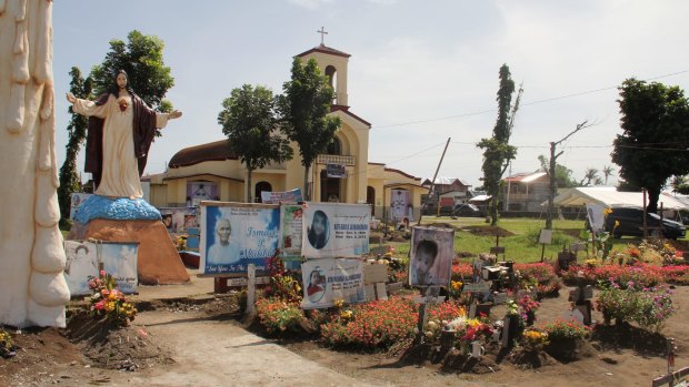 The San Joaquin church near the town of Palo is a last resting place for many of Haiyan's victims.