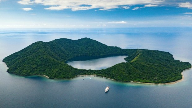 Cruising remote Indonesian islands on the Coral Adventurer.