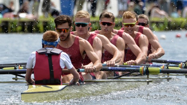 Teams compete at the Henley Royal Regatta on The River Thames at Henley, UK.