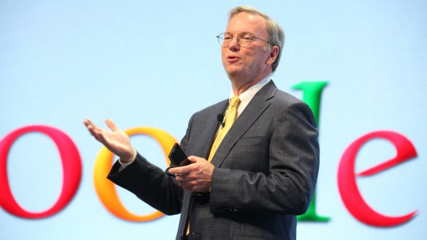 Google Chairman Eric Schmidt is in Davos for the World Economic Forum along with other tech tycoons.