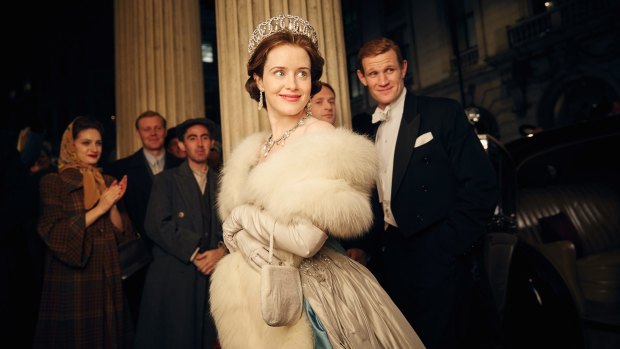 Queen Elizabeth II (Claire Foy) with Prince Philip (Matt Smith) in 