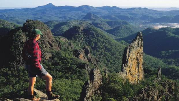 The Warrumbungles, part of the Great Dividing Range, were in part caused by Australia passing over volcanic hotspots.