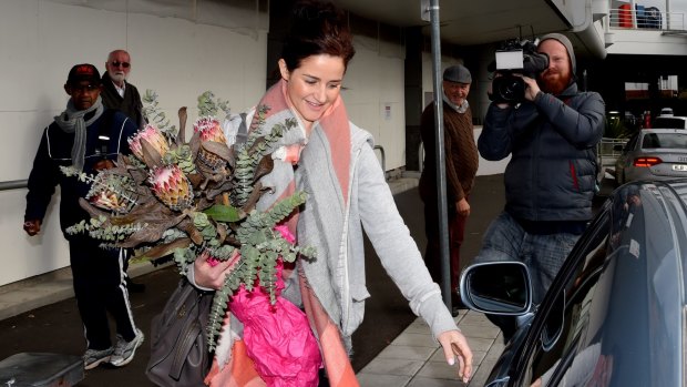 Michelle Payne said she was considering her future after leaving the Alfred Hospital on Wednesday following abdominal surgery.