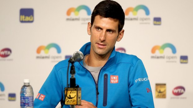 Apologetic: Novak Djokovic.