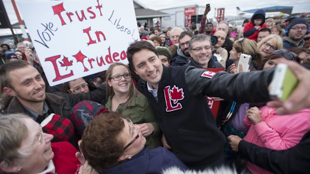 Based on early vote counting Monday night in Canada, the Liberals had picked up at least 180 of the 338 lower house seats to put them on track to unexpectedly claim a majority. 