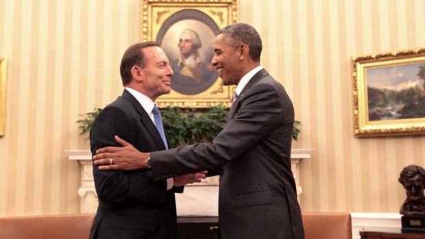 Tony Abbott meets Barack Obama in June 2014.