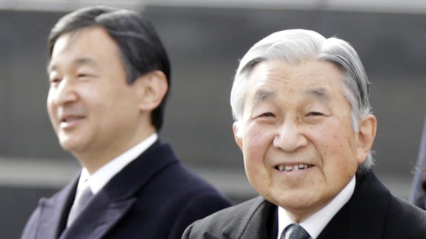 Japan's Emperor Akihito (right) and Crown Prince Naruhito.