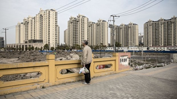Residential buildings in the Jiading district of Shanghai, China.