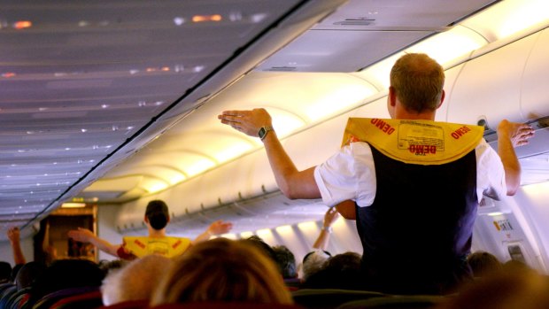 If an emergency happens once mid-air, flight attendants are trained to calmly brief passengers with emergency procedures quickly.