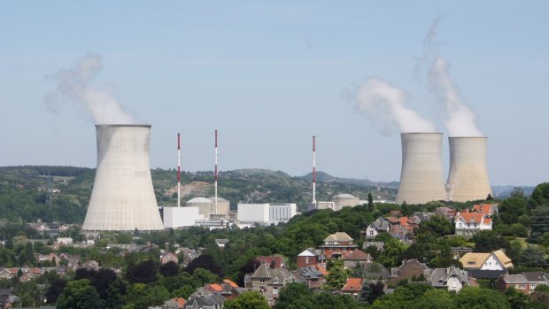 A nuclear power plant at Tihange, Huy, Belgium.