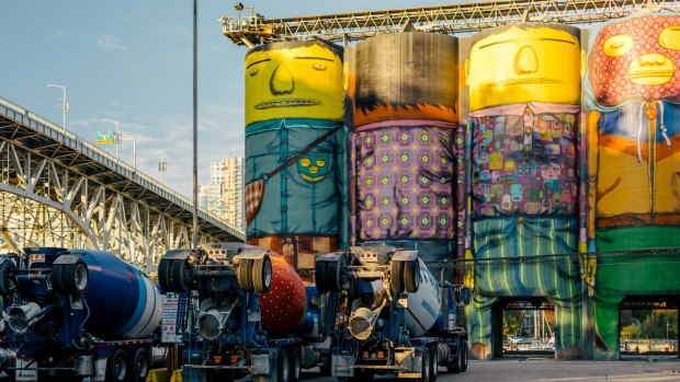 Giants by Os Gemeos on Granville Island.