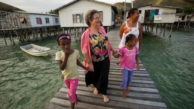 Dame Carol Kidu at her home village in Port Moresby in 2011.