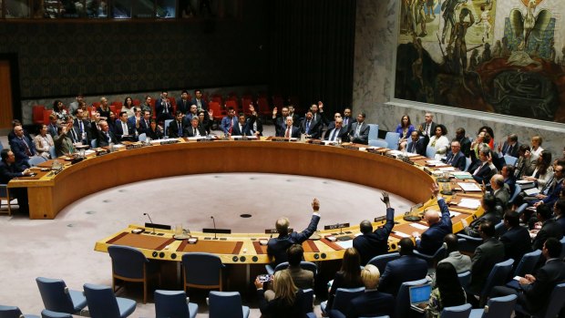 The United Nations Security Council votes to pass a new sanctions resolution against North Korea.