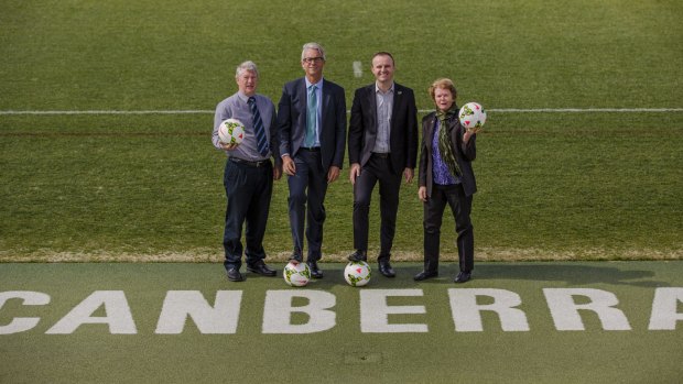 Chasing games: ACT Chief Minister Andrew Barr is keen to lure more elite soccer to Canberra.