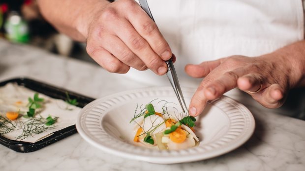 Underbar, where chef Derek Boath serves up a degustation from his open, white-tiled kitchen to a single, long table of diners.