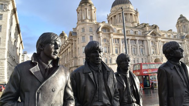 Beatles statue near the BME.