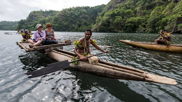 Coral Expeditions' passengers in PNG.