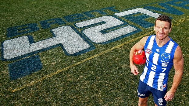 Record-breaker: Brent Harvey of the Kangaroos will play his 427th game this weekend.
