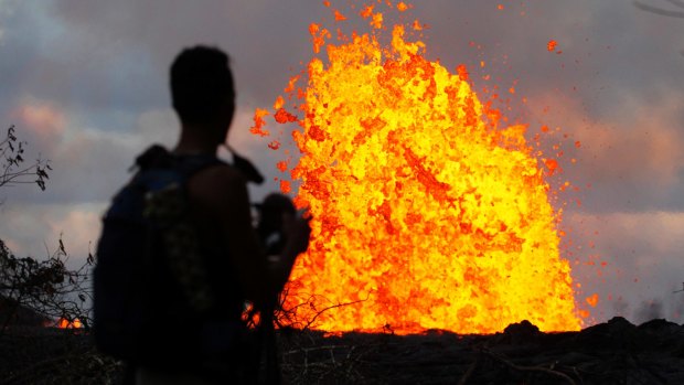 Tourists have been arrested after entering restricted, and dangerous, areas to get close to the volcano's lava flows.