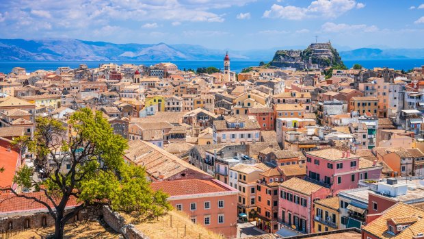 Small ships can go places the floating metropolises can't. Pictured: Corfu Town.