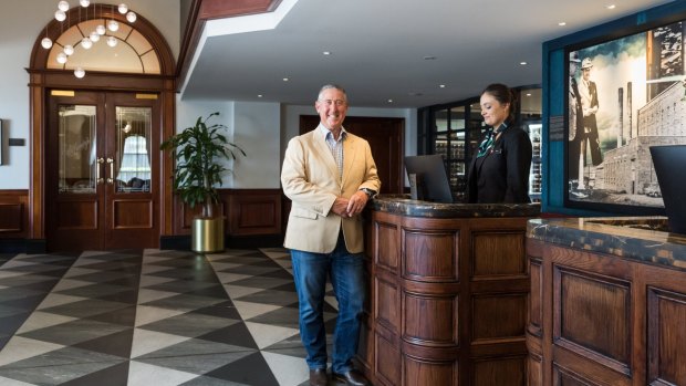 Greg Maguire, owner of the Powerhouse Hotel Tamworth by Rydges, pictured in the lobby.