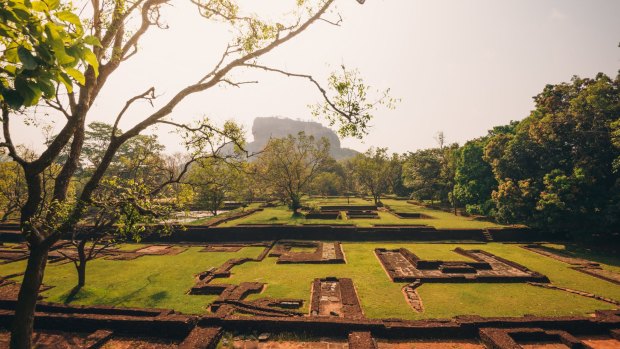 The ancient rock fortress at Sigiriya.