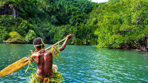 Canoe around Papua New Guinea.