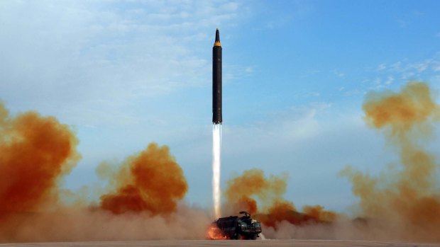 The launch of an intermediate range Hwasong-12 in North Korea on Friday, according to the country's official news agency.