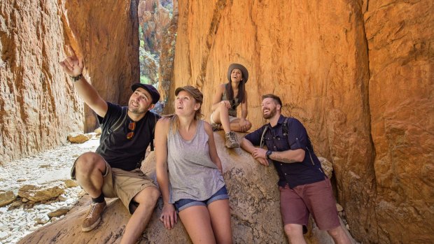 Group discoveries in  Standley Chasm, Northern Territory. 
