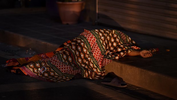 One of two victims of a double shooting in the Manila suburb of Baclaran in September 2016.