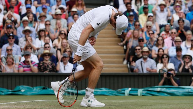 Long suffering: Andy Murray has struggled with a hip injury since the French Open, which grew worse during Wimbledon.