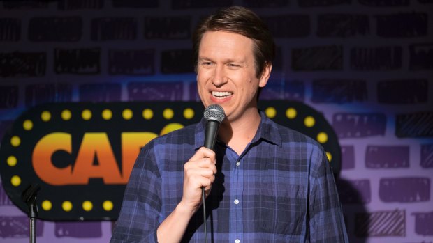 Crashing stars Pete Holmes as possibly the worst stand-up comedian ever.