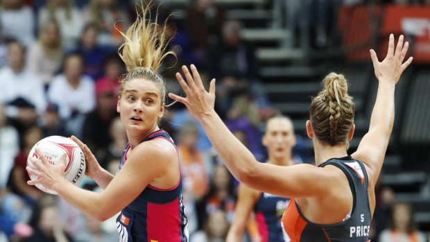 Vixens wing attack Liz Watson is among the players competing for Diamonds midcourt spots