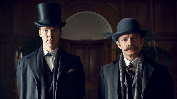 Elementary: Benedict Cumberbatch (left) and Martin Freeman in Sherlock.