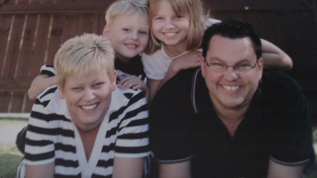 Simon and Patti Ruby with their children, Connor and Mia, when they were younger. Patti, who is a fragile X carrier, says she didn't want her children to go through what she did.