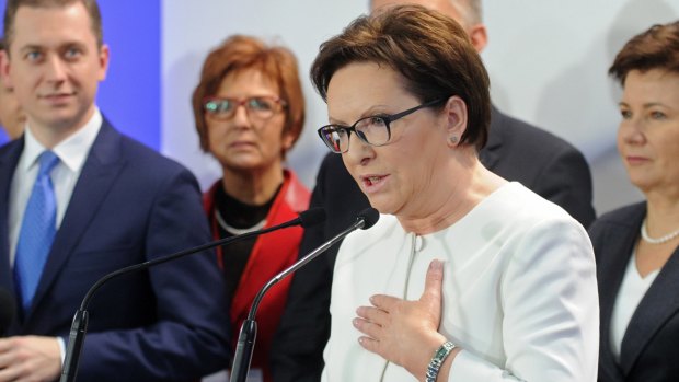 Polish Prime Minister Ewa Kopacz concedes defeat after general elections in Poland.