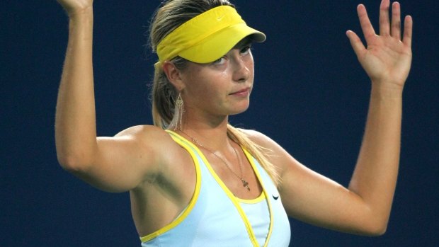 Maria Sharapova in 2005 at the China Open. 