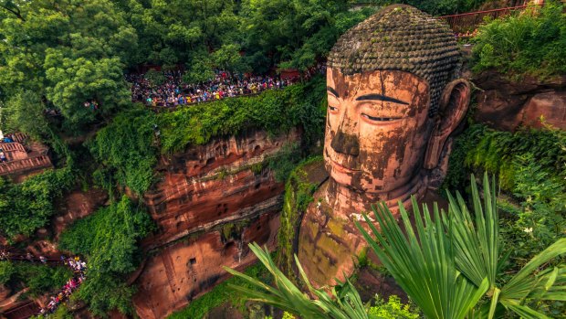 The Great Buddha of Leshan, China.