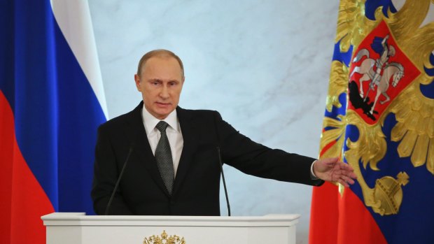 Russian President Vladimir Putin says Moscow will never give up Crimea.