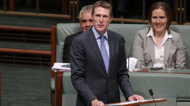 Christian Porter delivers his maiden speech at Parliament House, December 9, 2013. 