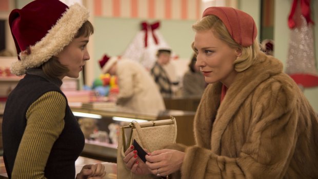 Rooney Mara and Cate Blanchett in Todd Haynes' <i>Carol</i>, which heads the list with five AACTA nominations.