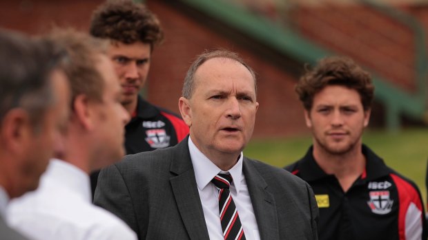 St Kilda president Peter Summers at the Junction Oval last month.