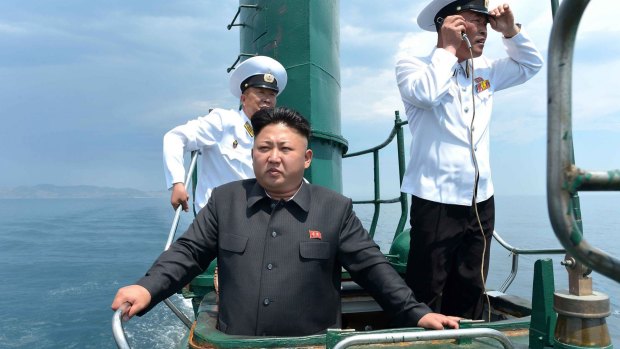 This undated picture released by North Korea's official new agency in June claims to show Kim Jong-Un inspecting a submarine.