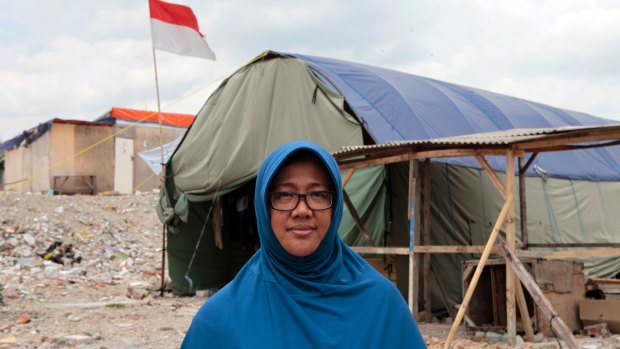 Dharma Diani, resident of Kampung Akuarium, North Jakarta, Indonesia.