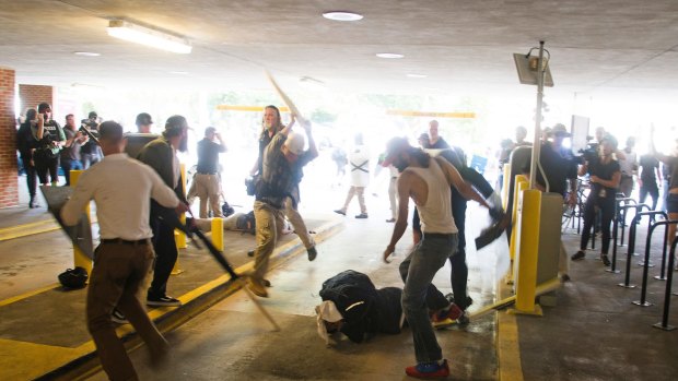 Racial violence in Charlottesville, Virginia, US, in August.