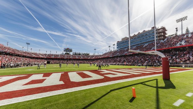 Shining arena: Stanford Stadium.