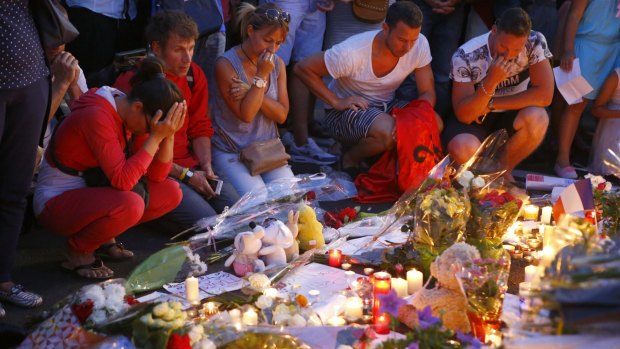 Mourners remember victims of the terror attack in Nice.