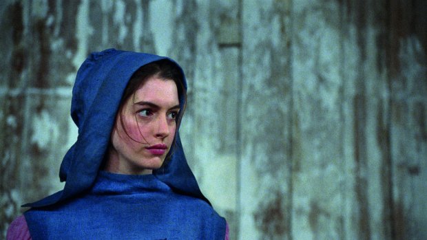 Anne Hathaway in her Oscar-winning role as Fantine in <i>Les Miserables</i>